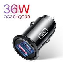 Load image into Gallery viewer, 60W USB Car Charger 5A Type C PD QC Fast Charging Phone Adapter
