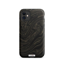 Load image into Gallery viewer, Black &amp; Gold Marble  iPhone Case
