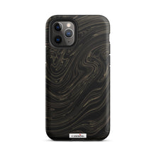 Load image into Gallery viewer, Black &amp; Gold Marble  iPhone Case
