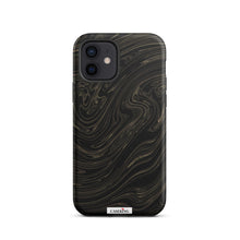 Load image into Gallery viewer, Black &amp; Gold Marble  iPhone Case
