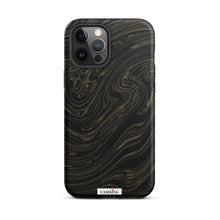 Load image into Gallery viewer, Black &amp; Gold Marble  iPhone Case
