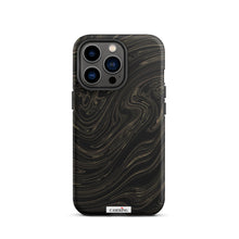 Load image into Gallery viewer, Black &amp; Gold Marble  iPhone Case
